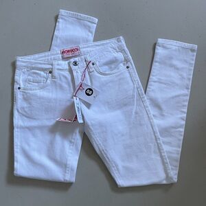 Fiorucci White Skinny Low Rise Jeans Size 25